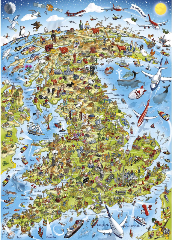 GIBSONS Puzzle To nejlepší z Británie 1000 dílků