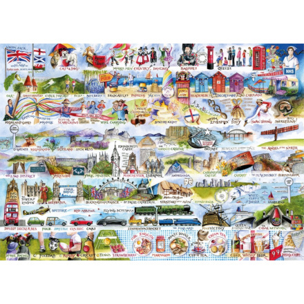 GIBSONS Puzzle Symboly Velké Británie 1000 dílků
