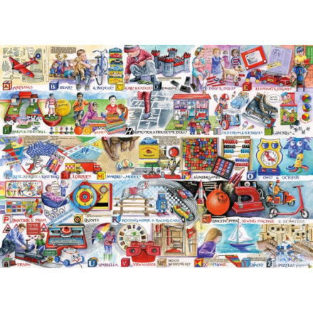 GIBSONS Puzzle Abeceda her a hraček 1000 dílků