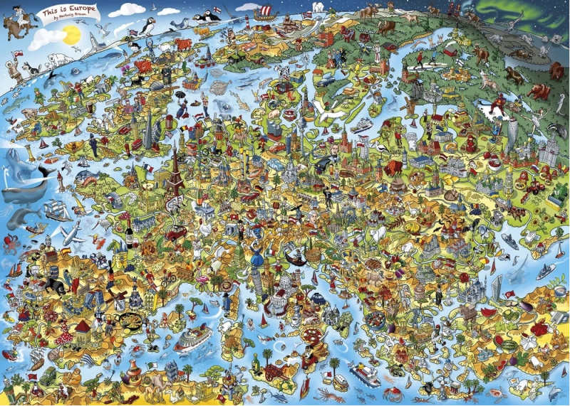 GIBSONS Puzzle To je Evropa 1000 dílků