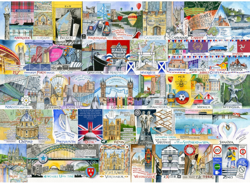 Puzzle Jasná světla velkoměst 1000 dílků GIBSONS