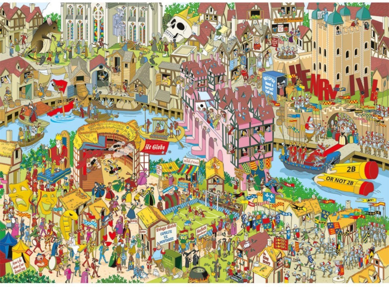 Gibsons Jokesaws Puzzle: Shakespeare Shuffle 1000 dílků