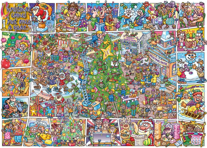 Puzzle GIBSONS Jokesaws: vánoční vtípky 1000 dílků