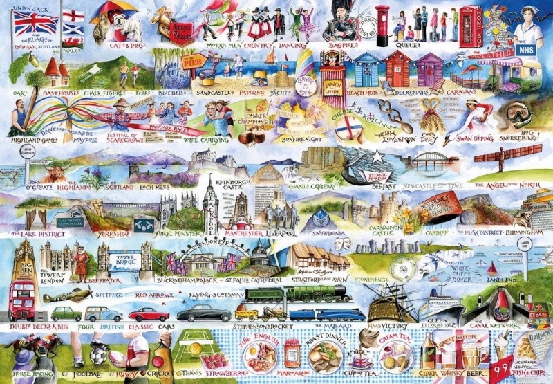 GIBSONS Puzzle Krémové čaje a jejich zařazení 2000 dílků