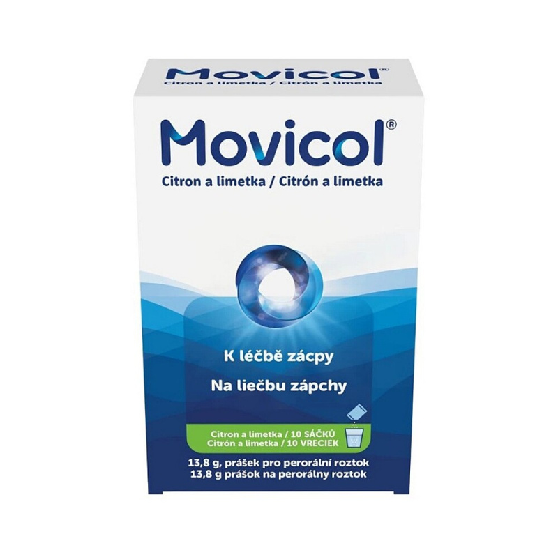Movicol k léčbě zácpy Citron + limetka sáčky 10x13,8 g