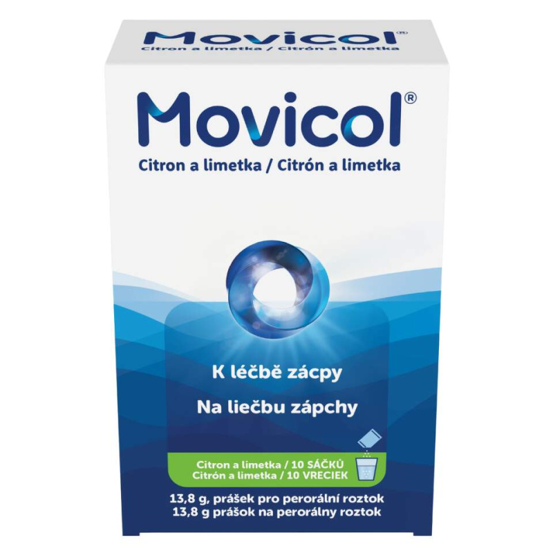 Movicol k léčbě zácpy Citron + limetka sáčky 10x13,8 g