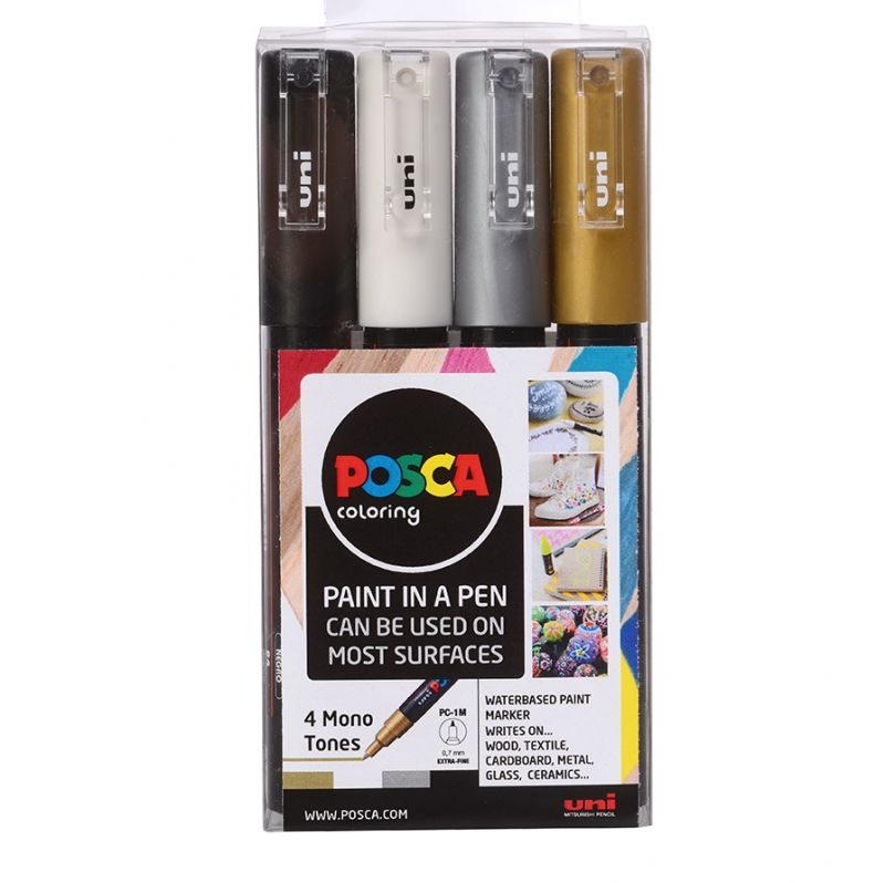 POSCA akrylový popisovač PC-1M Sada 4 barev POSCA