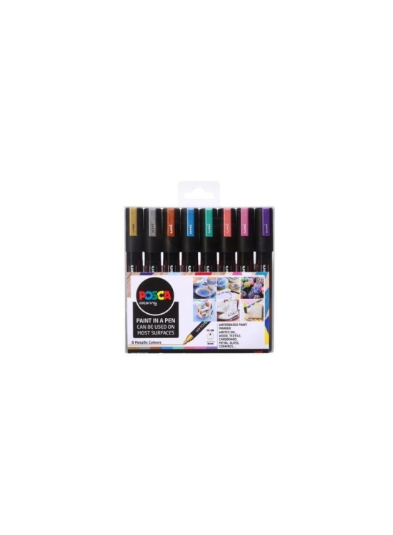 POSCA Sada akrylových popisovačů - matalické barvy 8 ks OFFICE LINE spol. s r.o.