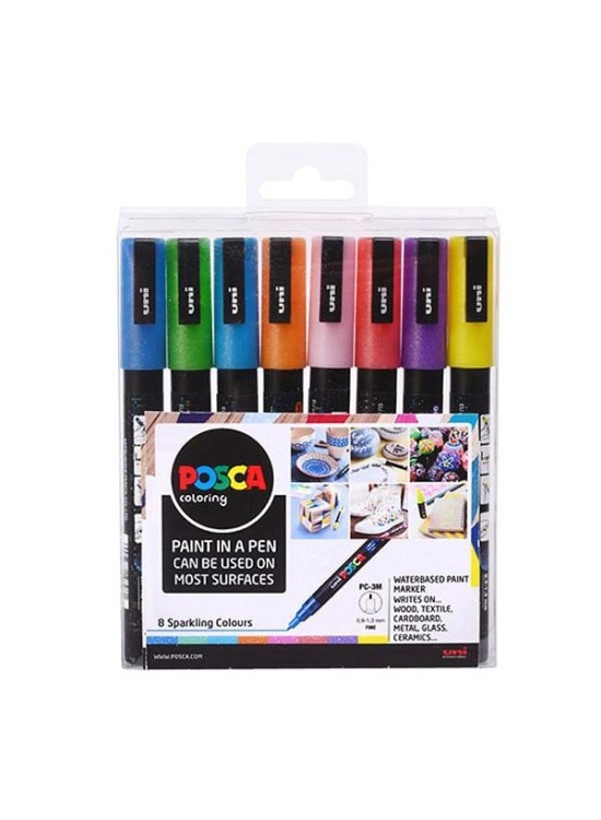 POSCA Sada akrylových popisovačů - třpytivé barvy 8 ks OFFICE LINE spol. s r.o.