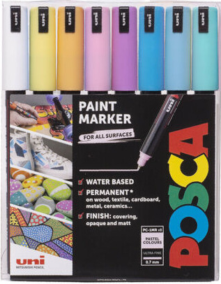 POSCA akrylový popisovač PC-1MR Sada pastelových barev 8 kusů POSCA