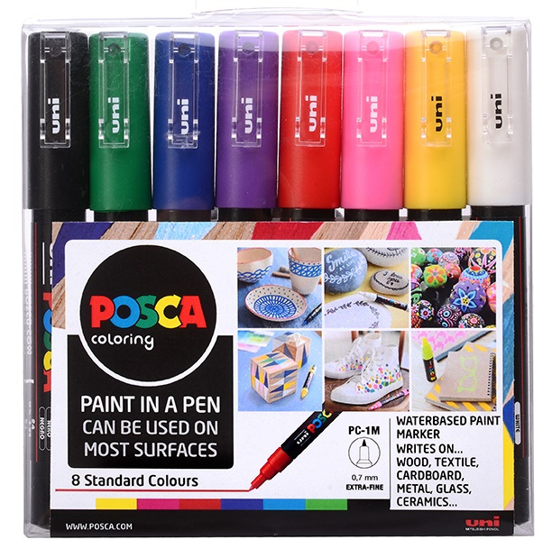 POSCA Sada akrylových popisovačů - mix barev 8 ks OFFICE LINE spol. s r.o.