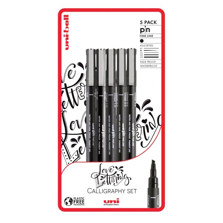 UNI PIN - Love Lettering sada 5ks linerů UNI