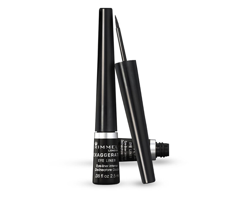 Rimmel Exaggerate Eyeliner tekuté oční linky odstín 100% Black 2,5 ml