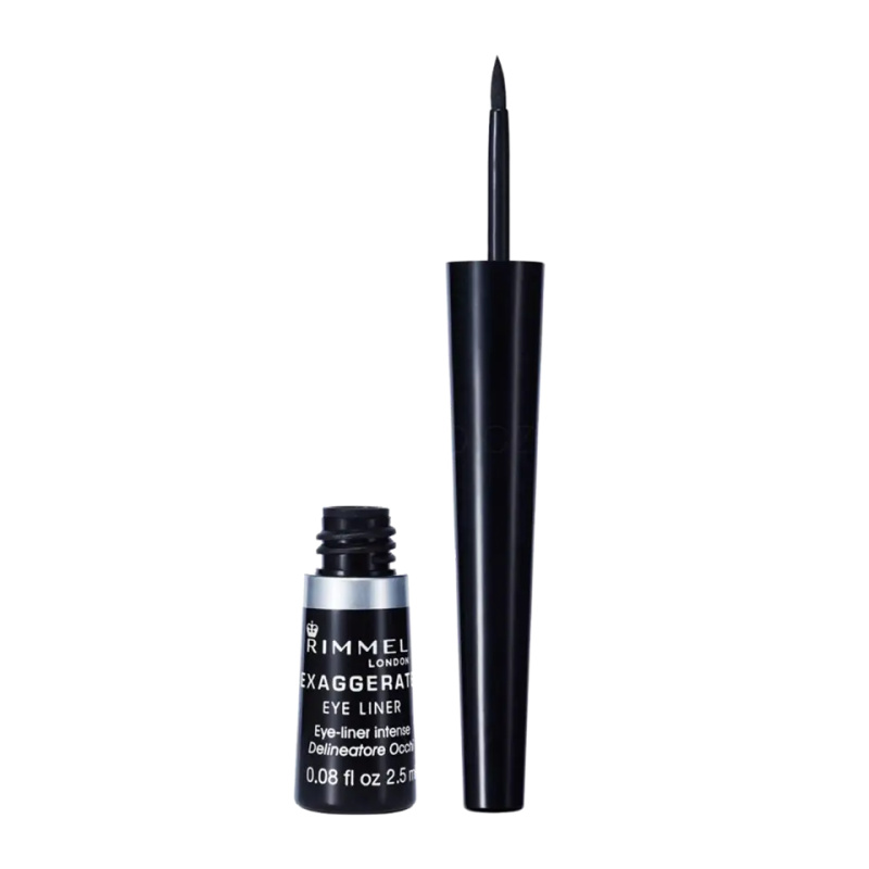 Rimmel Exaggerate Eyeliner tekuté oční linky odstín 100% Black 2,5 ml