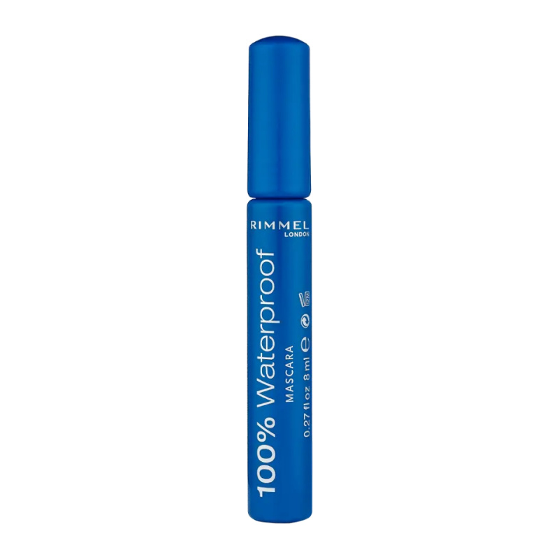 Rimmel 100 % Waterproof voděodolná řasenka odstín 001 Black Black 8 ml