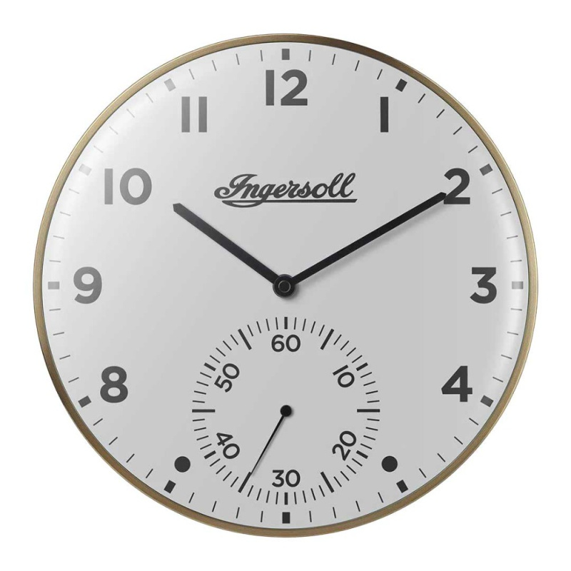 Ingersoll IC003GW Wall clock with small second 30 cm