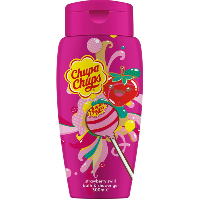 Chupa Chups Strawberry sprchový gel a pěna do koupele 2v1