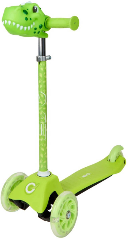 Dětská tříkolová koloběžka Evo mini dinosaurus se svítícími LED kolečky - 1 kus