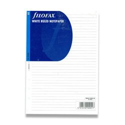 Poznámkový papír, linkovaný, náplň A5 k diářům Filofax bílý