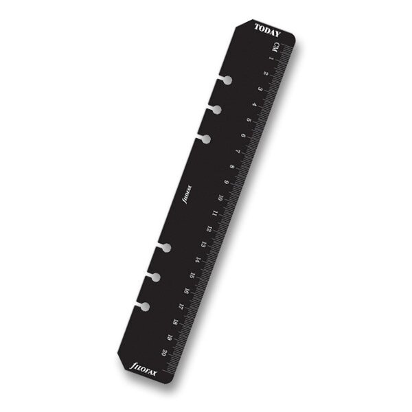 Pravítko/záložka, černé náplň A5 k diářům Filofax