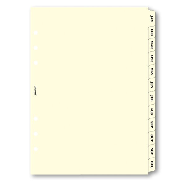 Krajové výřezy, měsíce náplň A5 k diářům Filofax
