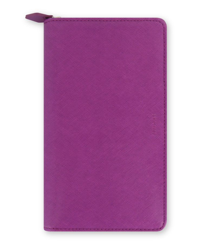 Filofax Kroužkový diář 2025 Saffiano osobní compact zip - fialový
