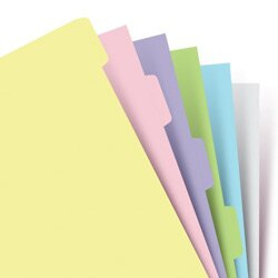 Krajové výřezy, pastelové náplň A5 diářů Filofax