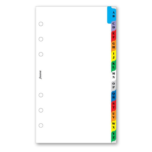 Krajové výřezy, A-Z náplň osobních diářů Filofax