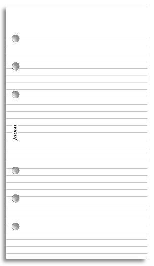 Náhradní listy do Filofax diáře - osobní, A6, linkované