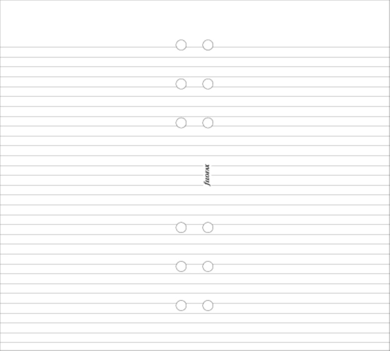 Náhradní listy do Filofax diáře - osobní, A6, linkované
