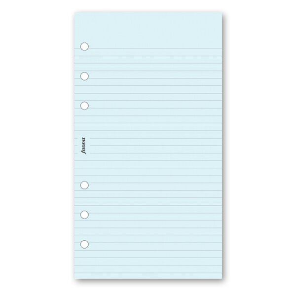 Poznámkový papír, linkovaný, náplň osobních diářů Filofax modrý