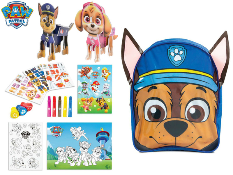 Paw Patrol tvorivá sada s farbičkami, nálepkami a omaľovánkami