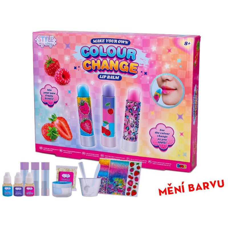 Mikro Kreativní sada na výrobu pomády na rty měnící barvu