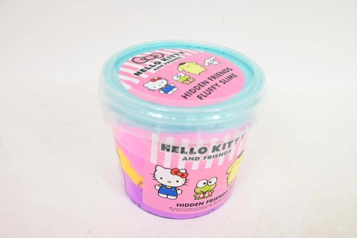 Hello Kitty and Friends fluffy slime v kyblíku s překvapením (mini figurka)
