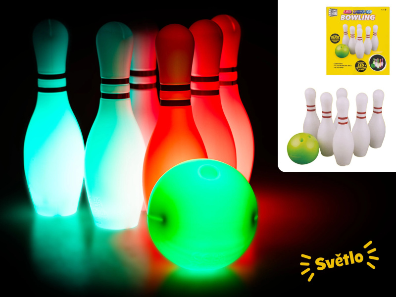 Dětská bowlingová sada se svítícím míčkem
