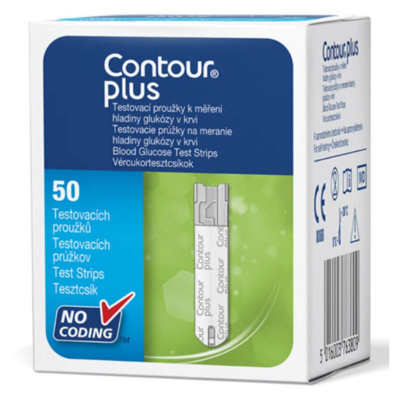 PROUŽKY DIAGNOSTICKÉ CONTOUR PLUS(PRO ZP KÓD 0169666;0142409) INZULÍNOVÝ REŽIM,50KS