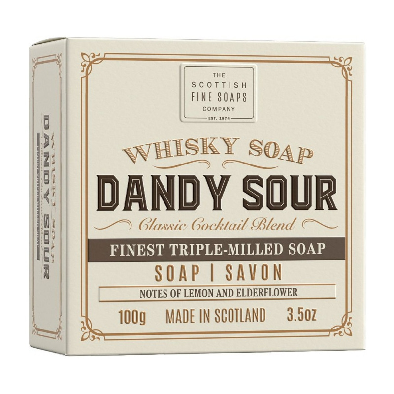 Scottish Fine Soaps Whisky Soap Dandy Soap čisticí tuhé mýdlo na tělo a obličej 100 g