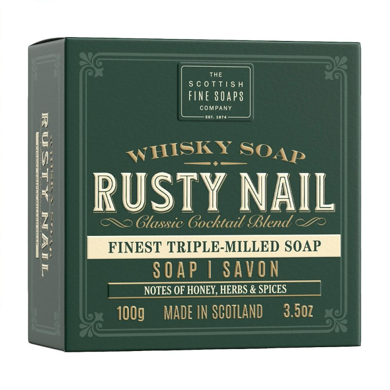 Scottish Fine Soaps Whisky Soap Rusty Nail čisticí tuhé mýdlo na tělo a obličej 100 g