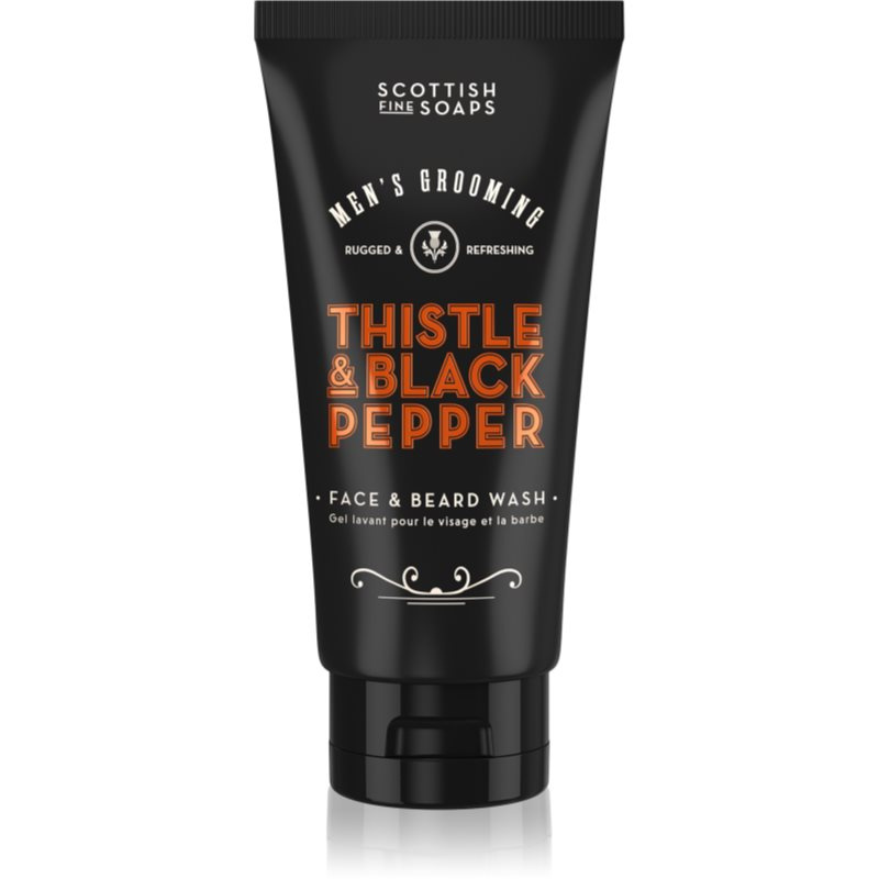 Scottish Fine Soaps Thistle & Black Pepper mycí gel na obličej a vousy 150 ml