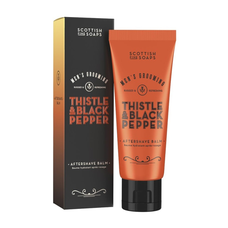 Scottish Fine Soaps Thistle & Black Pepper balzám po holení v tubě 75 ml