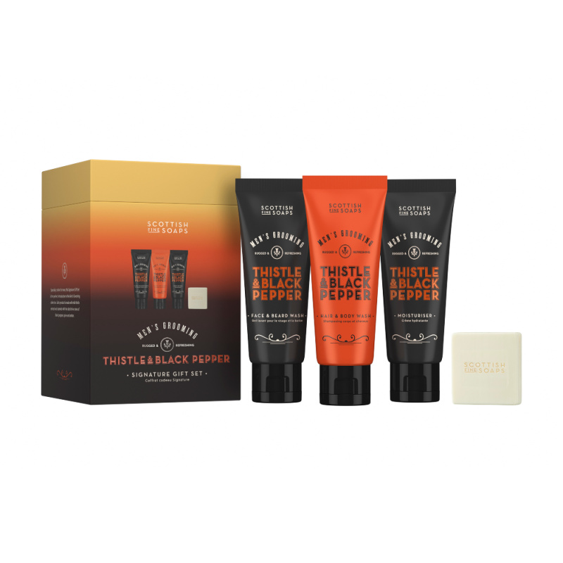 Scottish Fine Soaps Thistle & Black Pepper dárková sada pro muže