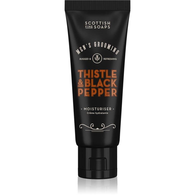 Scottish Fine Soaps Thistle & Black Pepper hydratační krém na obličej pro muže 75 ml