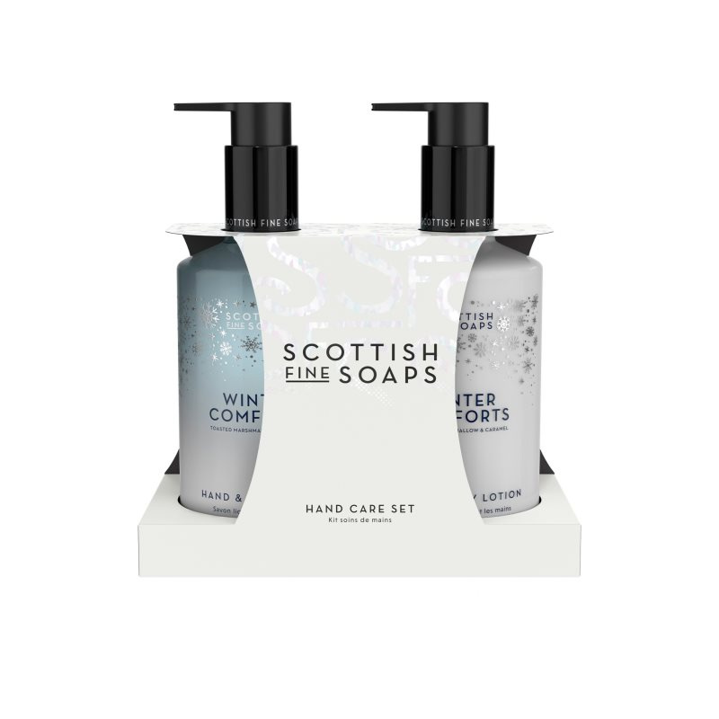 Scottish Fine Soaps Winter Comforts dárková sada na ruce vůně Toasted Marshmallow & Caramel