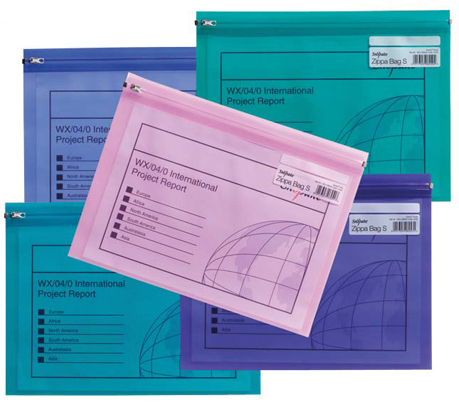 Zipová obálka Snopake - A4, mix barev, 1 ks