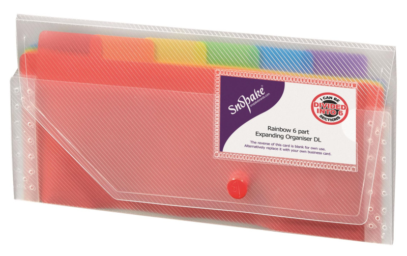 Desky s přihrádkami Snopake - Rainbow, DL, 6 přihrádek