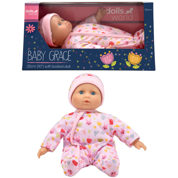Dolls World - Něžná Nelinka 25 cm panenka s měkkým tělíčkem