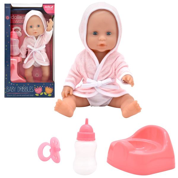 Dolls World - Pijící a čůrající panenka Terezka 30 cm