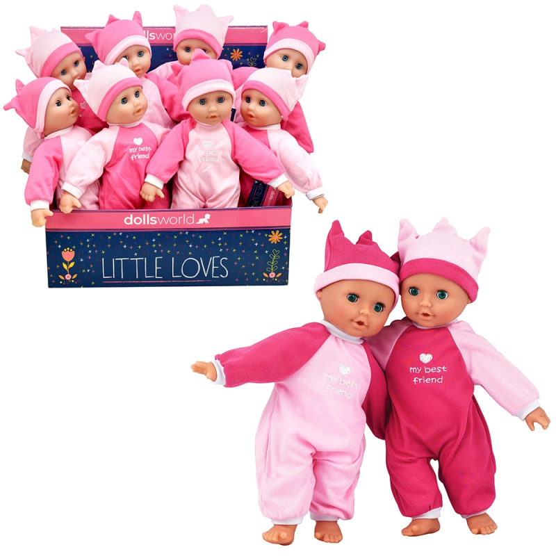 Dolls World - Mazlící panenka Eliška a Terezka 30 cm - 2 druhy