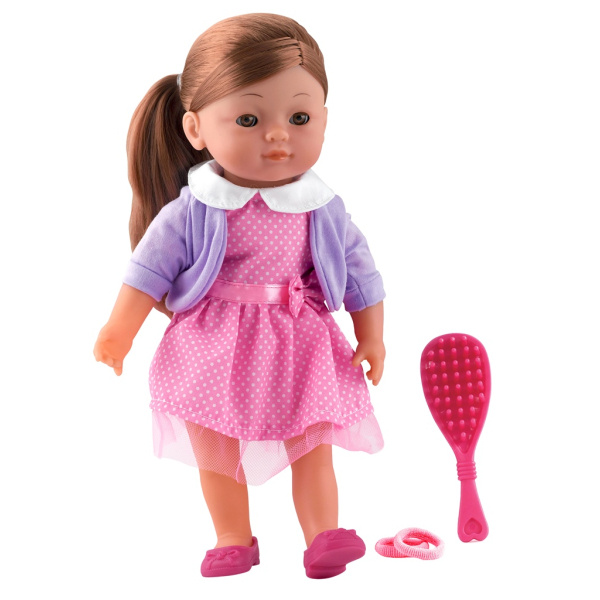 Dolls World - Módní panenka Elizabeth brunetka s doplňky 36 cm