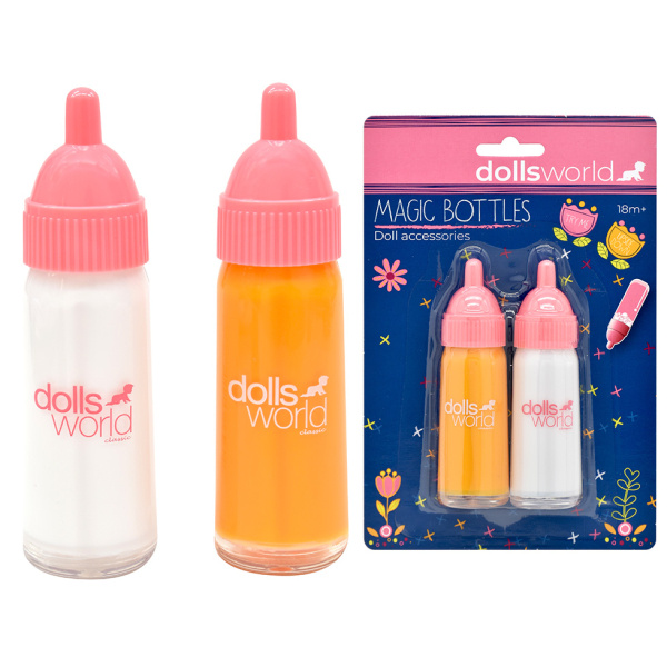 Dolls World - Kouzelné lahvičky pro panenky - mléko a pomeranč